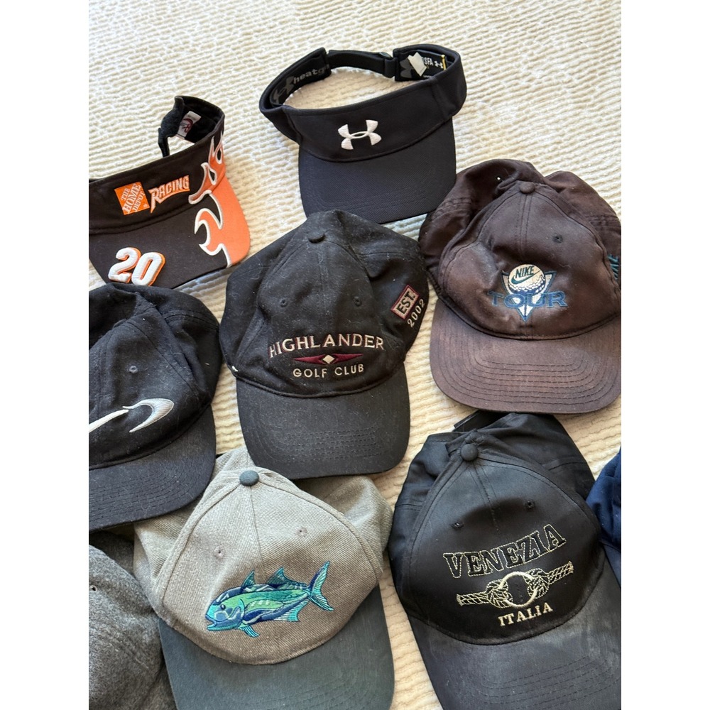 Mixed Hat Lot 20pc Nike Titleist BMW Under Armour TaylorMade Visors Beanie Caps - Picture 10 of 12